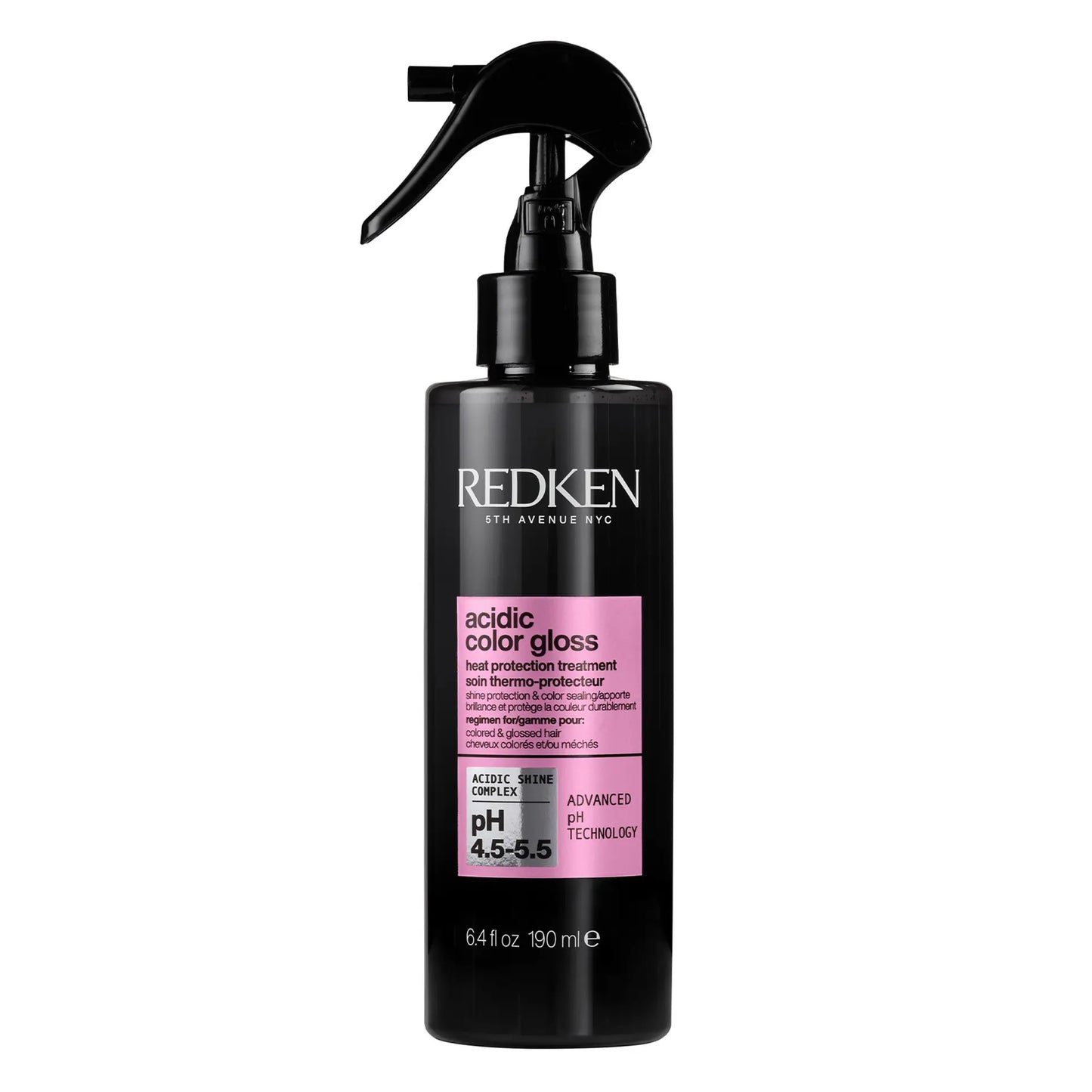 Acidic gloss colour leave in treatment